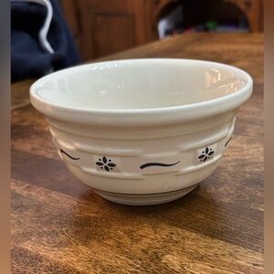 LONGABERGER Pottery Woven Traditions Blue Nesting Mixing Bowl 6" x 3"